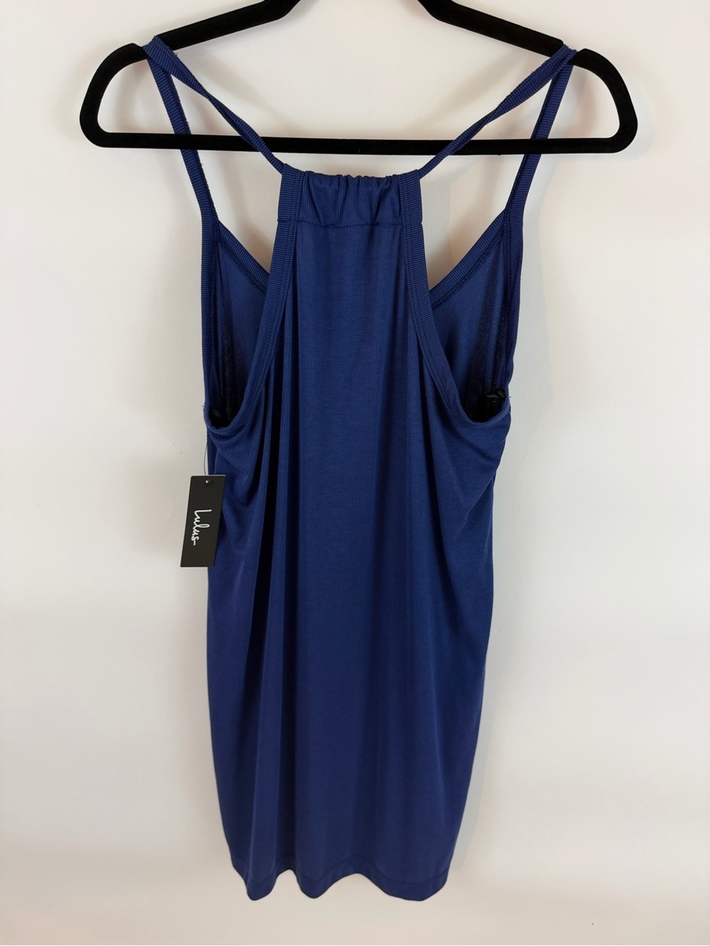 Chill Zone Navy Blue Ribbed Mini Swing Dress - Picture 5 of 8